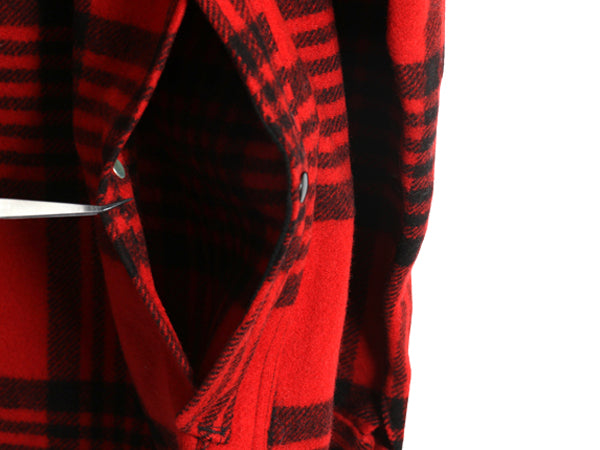 60s USA製 ペンドルトン ウール マッキーノ ジャケット メンズ M / ヴィンテージ ハンティング チェック シングル ボックス ツートン 赤 黒