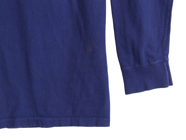 00s ポロ ラルフローレン 長袖 Tシャツ メンズ XL / オールド ロンT コットン カットソー ワンポイント ポニー 無地 ブルー 大きいサイズ