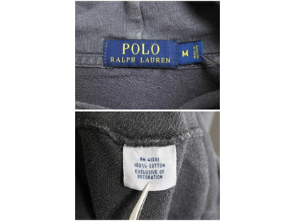 ポロ ラルフローレン スウェット フード パーカー メンズ M / トレーナー 長袖 Tシャツ ロンT 裏起毛なし ワンポイント ストレッチ 薄手 灰