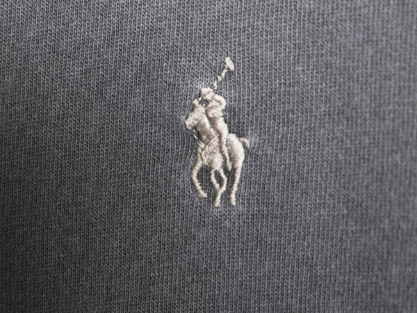 ポロ ラルフローレン スウェット フード パーカー メンズ M / トレーナー 長袖 Tシャツ ロンT 裏起毛なし ワンポイント ストレッチ 薄手 灰