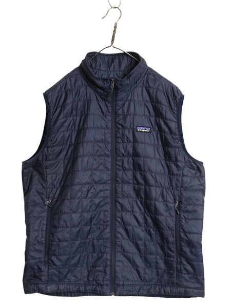 パタゴニア ナノ パフ ベスト メンズ XL 古着 22年製 中綿 ナイロン キルティング フルジップ 重ね着 前開き パッカブル 大きいサイズ 紺