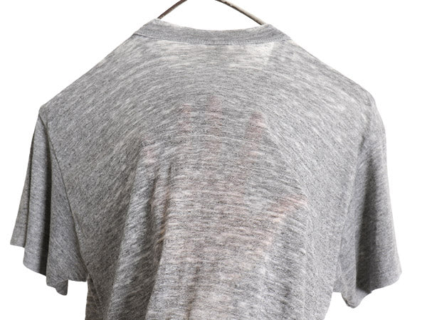 70s USA製 ナイキ スウッシュ プリント 半袖 Tシャツ メンズ M / ヴィンテージ オレンジタグ シングルステッチ カットソー バーンアウト 灰