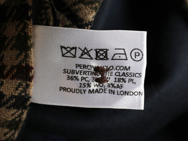 イギリス製 PERCIVAL ステンカラー ハーフ コート メンズ XL / 古着 ガンクラブ チェック ウール 混 ジャケット マルチカラー 大きいサイズ