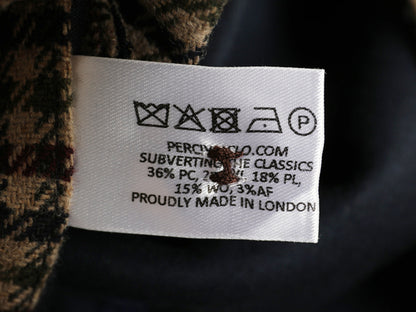 イギリス製 PERCIVAL ステンカラー ハーフ コート メンズ XL / 古着 ガンクラブ チェック ウール 混 ジャケット マルチカラー 大きいサイズ