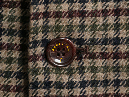 イギリス製 PERCIVAL ステンカラー ハーフ コート メンズ XL / 古着 ガンクラブ チェック ウール 混 ジャケット マルチカラー 大きいサイズ