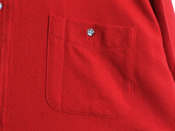 70s USA製 ペンドルトン 長袖 ウール シャツ メンズ XL / 古着 ヴィンテージ 長袖シャツ 無地 ポケット付き エルボーパッチ 大きいサイズ
