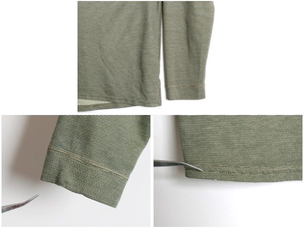 00s USA製 パタゴニア キャプリーン 長袖 Tシャツ メンズ L / 03年製 オールド アウトドア ボーダー ストレッチ アンダーシャツ ロンT 緑