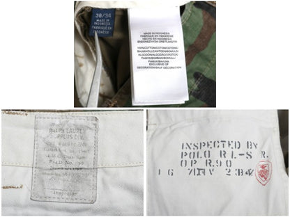 ポロ ラルフローレン 迷彩 カーゴパンツ メンズ 38 34 ヴィンテージ モデル M-65 タイプ ミリタリー アーミー カモフラージュ 大きいサイズ