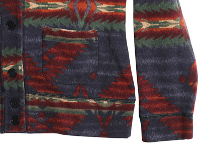 00s ラルフローレン ネイティブ柄 ショールカラー スウェット ジャケット レディース L オールド ポロ カーディガン 羽織り 前開き 裏起毛