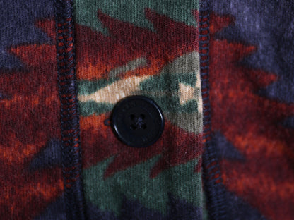 00s ラルフローレン ネイティブ柄 ショールカラー スウェット ジャケット レディース L オールド ポロ カーディガン 羽織り 前開き 裏起毛