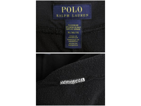 ポロ ラルフローレン スウェット ショートパンツ メンズ XL 古着 ショーツ トレーナー 短パン 裏起毛 ポケット付き 大きいサイズ ブラック