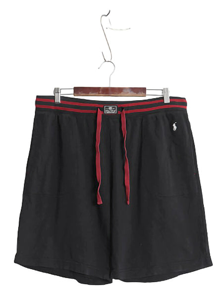 ポロ ラルフローレン スウェット ショートパンツ メンズ XL 古着 ショーツ トレーナー 短パン 裏起毛 ポケット付き 大きいサイズ ブラック