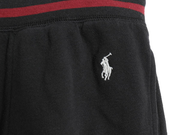 ポロ ラルフローレン スウェット ショートパンツ メンズ XL 古着 ショーツ トレーナー 短パン 裏起毛 ポケット付き 大きいサイズ ブラック