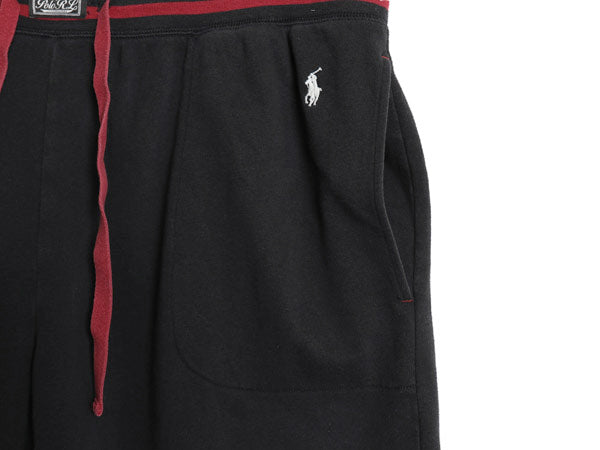 ポロ ラルフローレン スウェット ショートパンツ メンズ XL 古着 ショーツ トレーナー 短パン 裏起毛 ポケット付き 大きいサイズ ブラック
