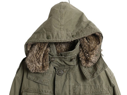 ポロ ラルフローレン ミリタリー ジャケット メンズ M / カナダ軍 フィールド タイプ 脱着 ボア パイル フリース ライナー パーカー カーキ