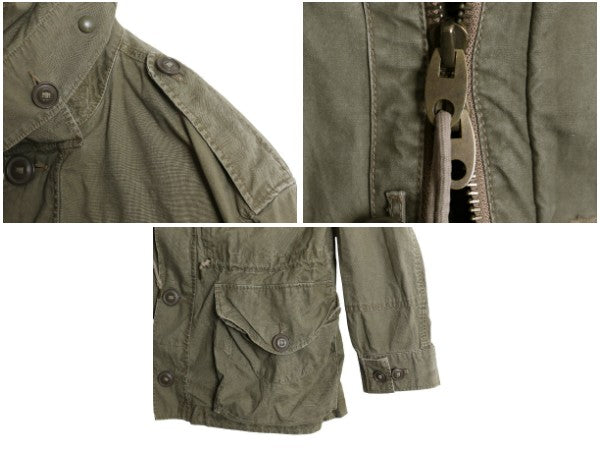 ポロ ラルフローレン ミリタリー ジャケット メンズ M / カナダ軍 フィールド タイプ 脱着 ボア パイル フリース ライナー パーカー カーキ