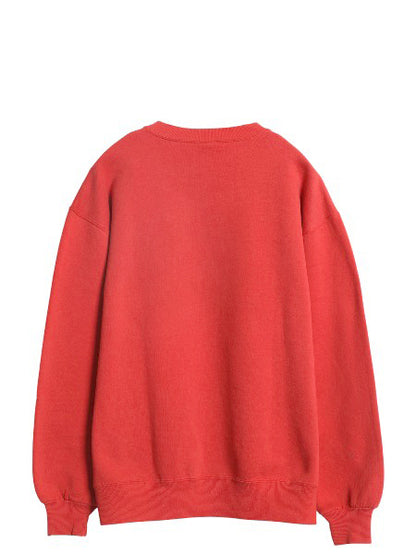 90s USA製 ラッセル 2段 カレッジ プリント スウェット メンズ レディース XL / オールド アイオワ トレーナー 前V 裏起毛 大きいサイズ 赤