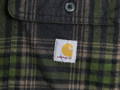 US企画 カーハート 長袖 ヘビー フランネル シャツ メンズ XL チェック LOOSE FIT ネルシャツ ワーク コットン 大きいサイズ マルチカラー