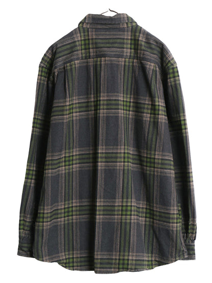 US企画 カーハート 長袖 ヘビー フランネル シャツ メンズ XL チェック LOOSE FIT ネルシャツ ワーク コットン 大きいサイズ マルチカラー