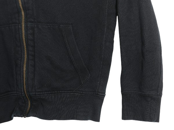 ポロ ラルフローレン フルジップ スウェット フード パーカー メンズ L トレーナー 裏起毛 ヘビーウェイト ワンポイント ブラック シンプル