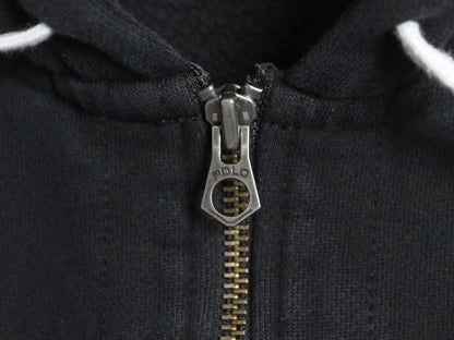 ポロ ラルフローレン フルジップ スウェット フード パーカー メンズ L トレーナー 裏起毛 ヘビーウェイト ワンポイント ブラック シンプル