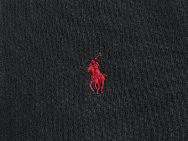 ポロ ラルフローレン フルジップ スウェット フード パーカー メンズ L トレーナー 裏起毛 ヘビーウェイト ワンポイント ブラック シンプル