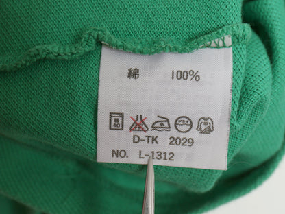 90s ラコステ 鹿の子 長袖 ポロシャツ メンズ S レディース М 古着 オールド 長袖シャツ ワンポイント コットン カットソー ワンポイント 
