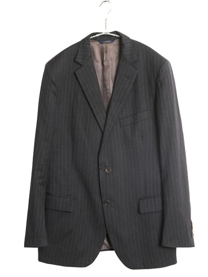 USA製 ブルックスブラザーズ テーラード ジャケット メンズ L 程/ 古着 ウール ブレザー スーツ サマー ストライプ きれいめ ビジネス 灰