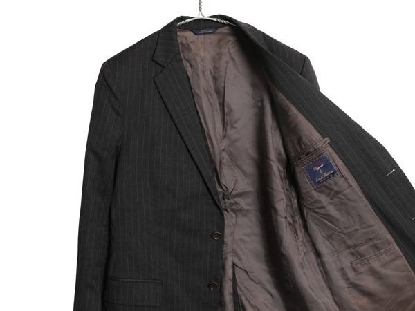 USA製 ブルックスブラザーズ テーラード ジャケット メンズ L 程/ 古着 ウール ブレザー スーツ サマー ストライプ きれいめ ビジネス 灰