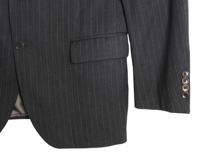 USA製 ブルックスブラザーズ テーラード ジャケット メンズ L 程/ 古着 ウール ブレザー スーツ サマー ストライプ きれいめ ビジネス 灰