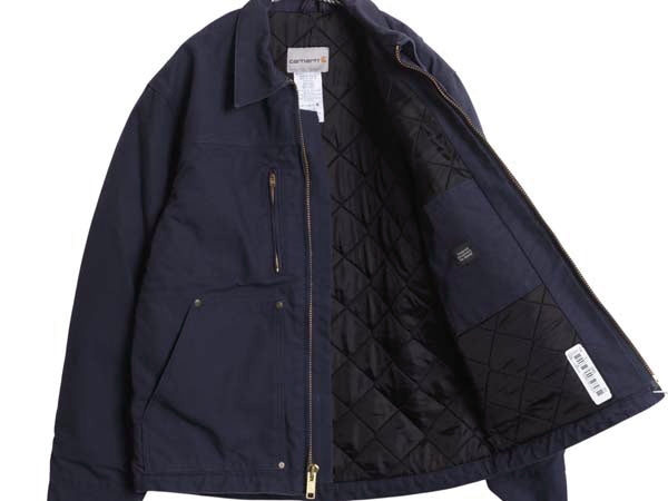 US企画 カーハート フルジップ キャンバス ジャケット メンズ S / ワーク 中綿 キルティング ナイロン ライナーブルゾン ジャンパー ダック