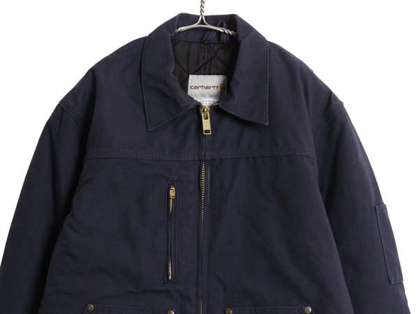 US企画 カーハート フルジップ キャンバス ジャケット メンズ S / ワーク 中綿 キルティング ナイロン ライナーブルゾン ジャンパー ダック