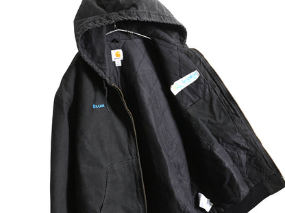  US企画 カーハート アクティブ ジャケット メンズ XL ワーク ダック パーカー 中綿 キルティング ライナー ブルゾン 大きいサイズ 黒 企業