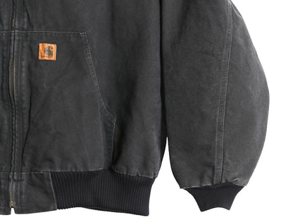  US企画 カーハート アクティブ ジャケット メンズ XL ワーク ダック パーカー 中綿 キルティング ライナー ブルゾン 大きいサイズ 黒 企業