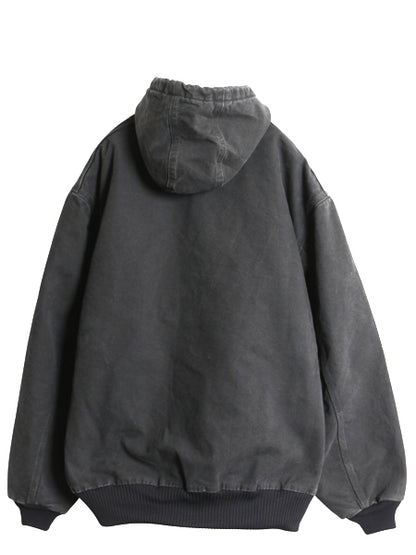  US企画 カーハート アクティブ ジャケット メンズ XL ワーク ダック パーカー 中綿 キルティング ライナー ブルゾン 大きいサイズ 黒 企業