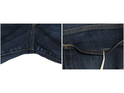 ポロ ラルフローレン インディゴ デニム パンツ メンズ 33 32 / ヴィンテージ 加工 ジーンズ ジーパン スリム ストレート ヒゲ アタリ 濃紺