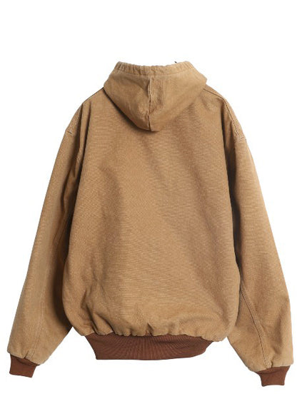 US企画 90s USA製 カーハート アクティブ ジャケット メンズ XL オールド ダック パーカー メッシュ ライナー フルジップ 大きいサイズ 茶