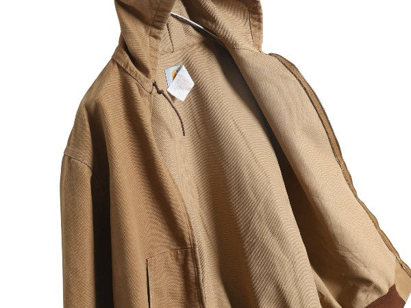 US企画 90s USA製 カーハート アクティブ ジャケット メンズ XL オールド ダック パーカー メッシュ ライナー フルジップ 大きいサイズ 茶