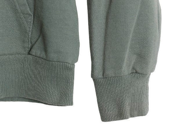 ノースフェイス プリント スウェット フード パーカー メンズ M 古着 裏起毛 プルオーバー トレーナー グラフィック ワンポイント グリーン