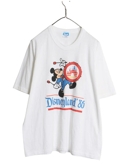 80s USA製 ミッキー プリント Tシャツ メンズ レディース XL / ヴィンテージ ディズニー オフィシャル イラスト キャラクター 大きいサイズ