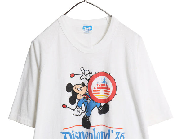 80s USA製 ミッキー プリント Tシャツ メンズ レディース XL / ヴィンテージ ディズニー オフィシャル イラスト キャラクター 大きいサイズ