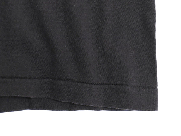 80s USA製 フルーツオブザルーム ポケット付き 無地 半袖 Tシャツ メンズ L 小さめ M 程/ ヴィンテージ ポケT 耳付き ブランク トップス 黒