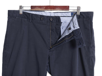 ポロ ラルフローレン チノ パンツ メンズ 36 30 / STRETCH SLIM FIT スラックス ノータック スリム ストレート チノパン ボトムス ネイビー