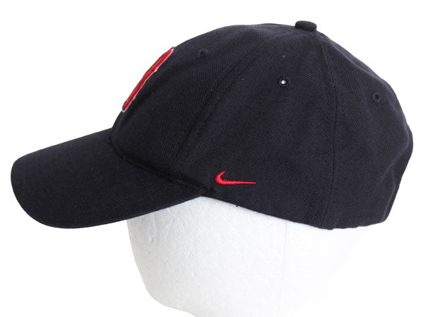 デッドストック ナイキ レッドソックス ベースボール キャップ フリーサイズ 帽子 MLB オフィシャル 大リーグ 野球 スウッシュ 6パネル 紺