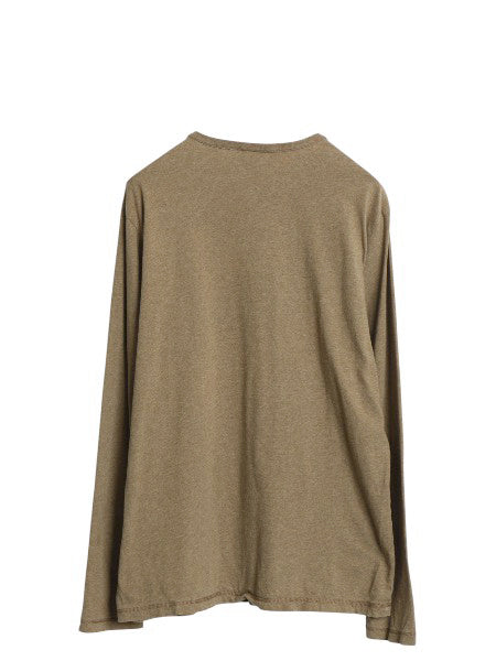 パタゴニア ヘンリーネック 長袖 Tシャツ メンズ M アウトドア ロンT オーガニック コットン カットソー ロングスリーブ 無地 インナー 茶