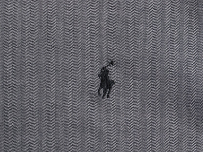 90s ラルフローレン ヘリンボーン ストライプ 長袖 ボタンダウン シャツ メンズ XL 古着 オールド ポロ 長袖シャツ コットン 大きいサイズ