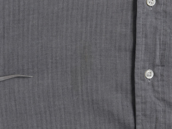 90s ラルフローレン ヘリンボーン ストライプ 長袖 ボタンダウン シャツ メンズ XL 古着 オールド ポロ 長袖シャツ コットン 大きいサイズ