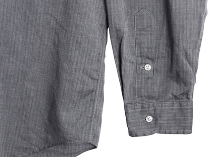 90s ラルフローレン ヘリンボーン ストライプ 長袖 ボタンダウン シャツ メンズ XL 古着 オールド ポロ 長袖シャツ コットン 大きいサイズ