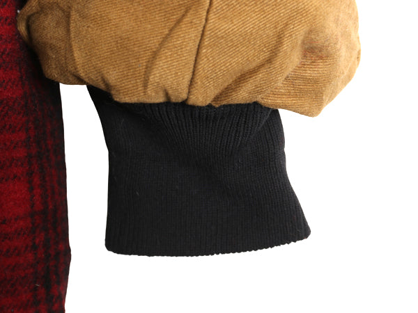 70s USA製 ウールリッチ チェック ハンティング ジャケット メンズ XL 程 ヴィンテージ ウール ハーフ コート ブルゾン 大きいサイズ 赤 黒