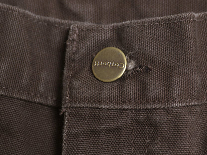 US企画 カーハート ウォッシュド ダック ペインター パンツ メンズ 36 34 / ワーク ストレート ヘビーウェイト ボトムス ゆったり ブラウン